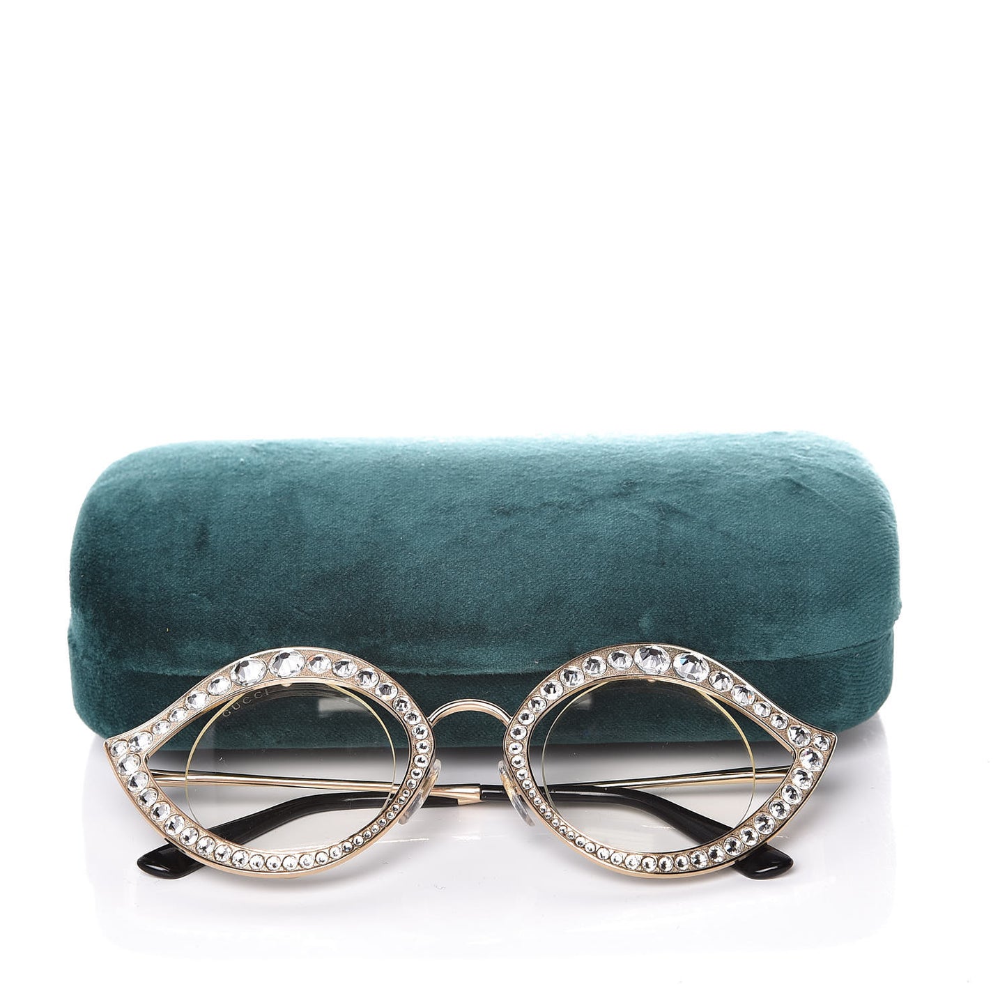 Metal Crystal Cat Eye Glasses GG0046/S Gold