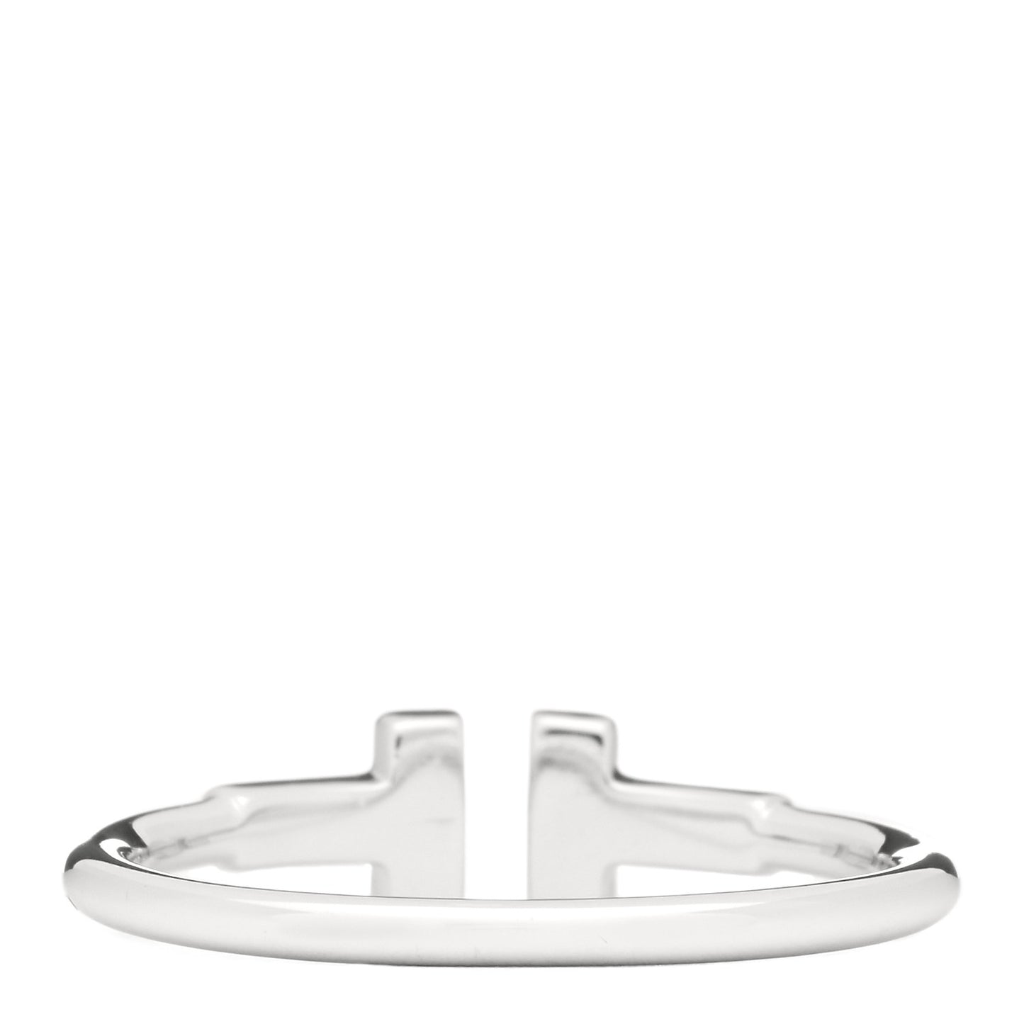 18K White Gold Diamond T Wire Ring 61 9.5