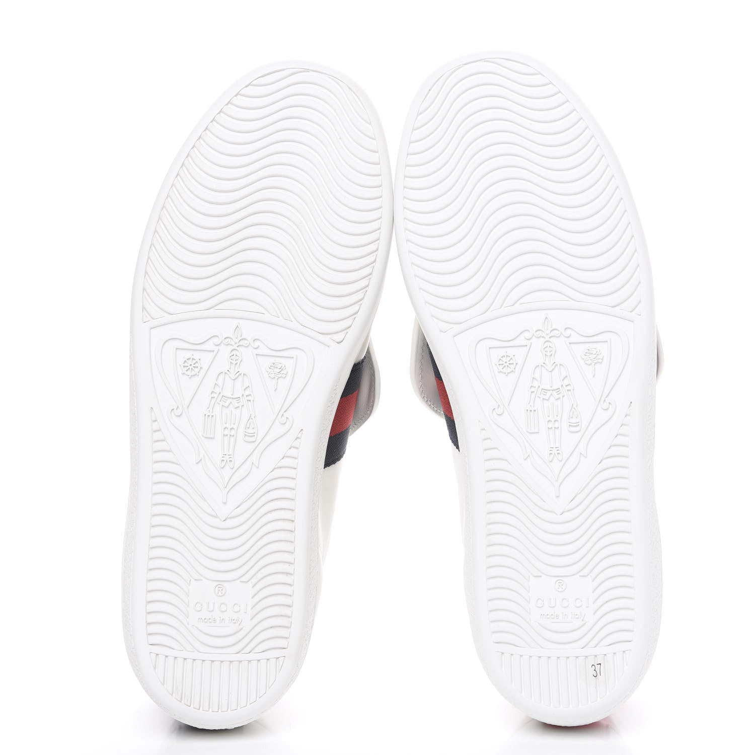 Gucci Calfskin Ayers Crystal Web Womens New Ace Pineapple Sneakers 37 White 8 of 9