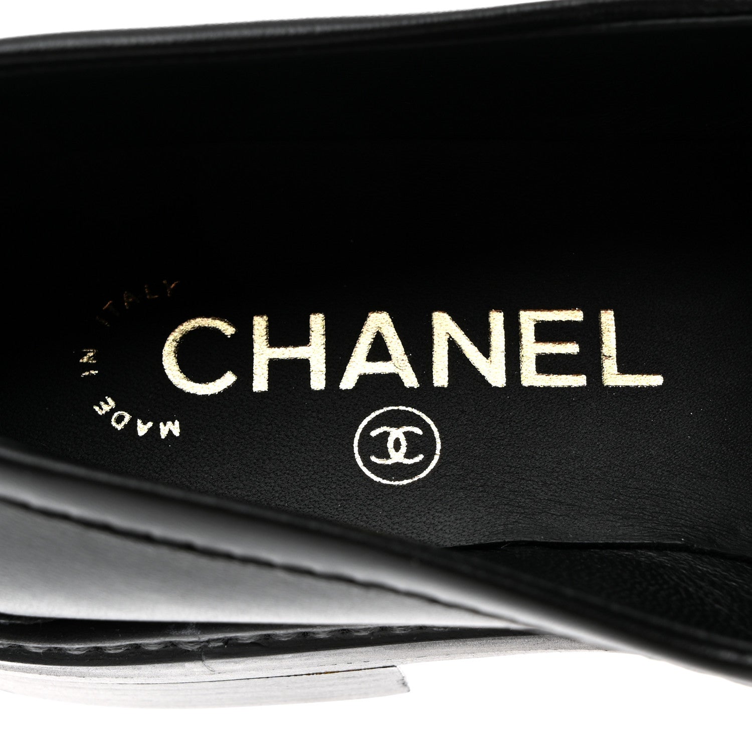 Chanel Lambskin Quilted CC Turnlock Loafers 37.5 Black 6 of 9