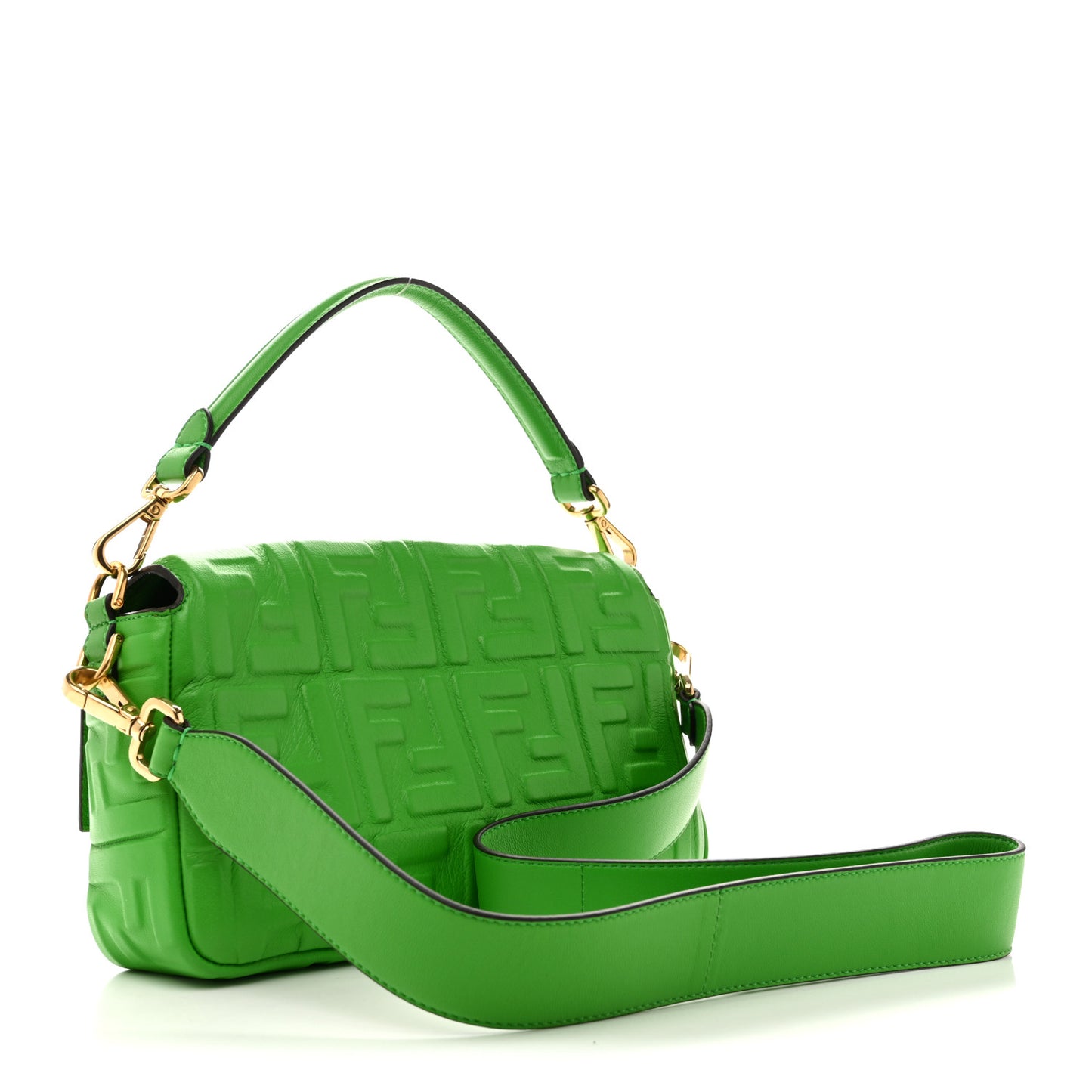 Nappa FF 1974 Embossed Baguette Tomatillo