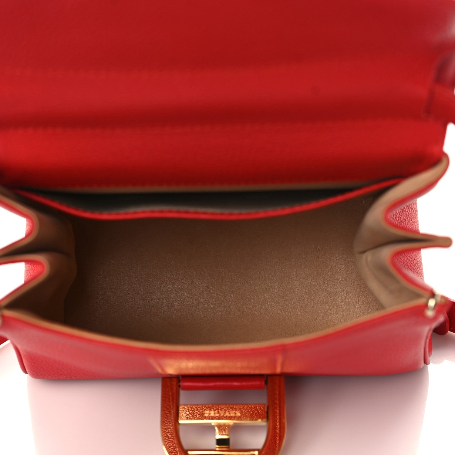 Delvaux Grained Calfskin Mini Brillant Satchel Red 5 of 10