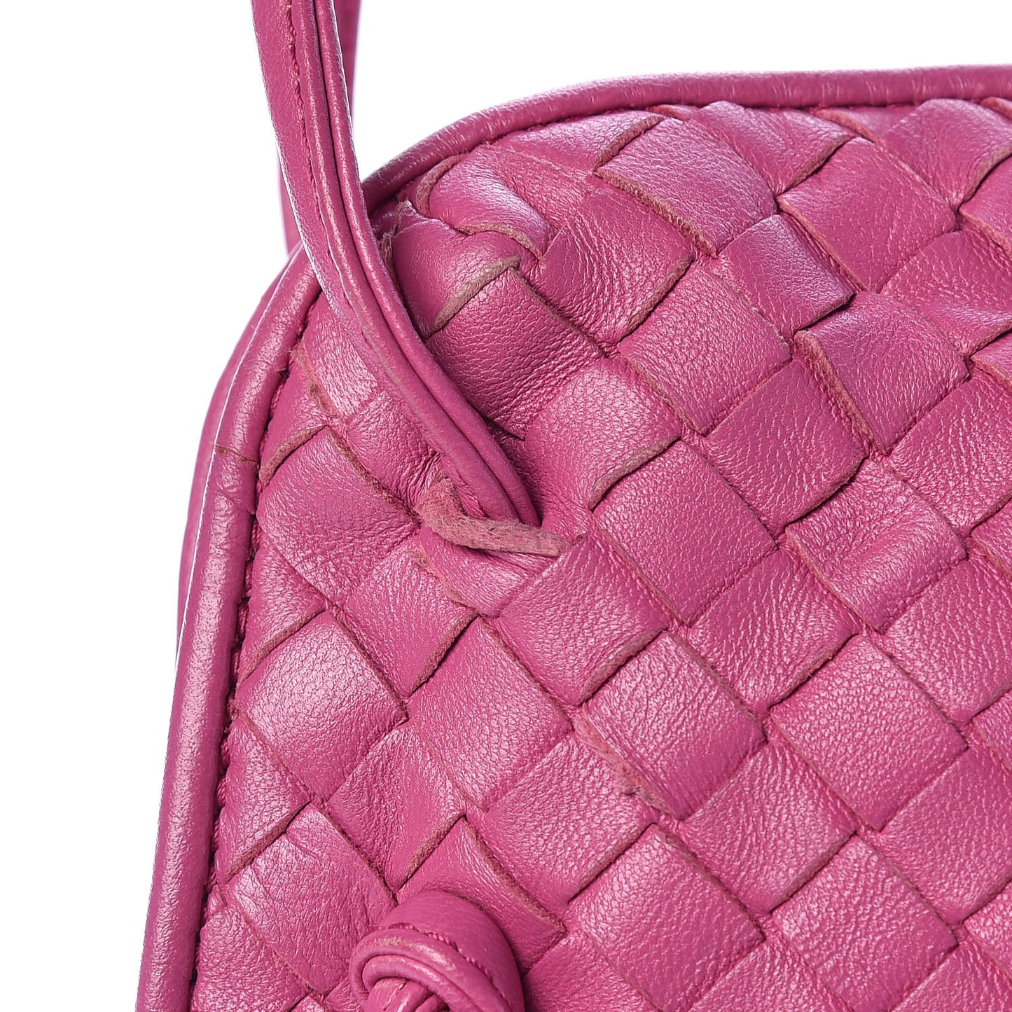 Nappa Intrecciato Pillow Crossbody Messenger Peony