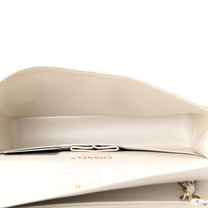 Chanel Iridescent Calfskin Quilted Medium Double Flap White 5 of 11