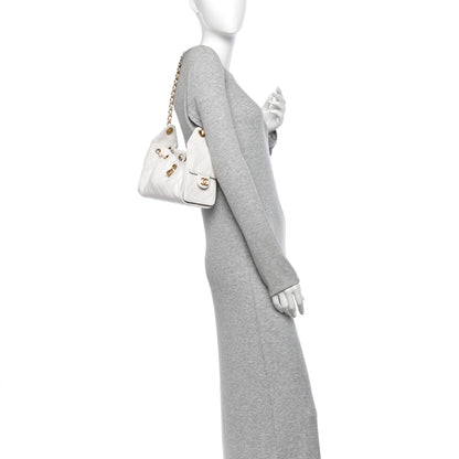 Chanel Caviar Quilted Mini Chanel 25 Handbag White 2 of 10