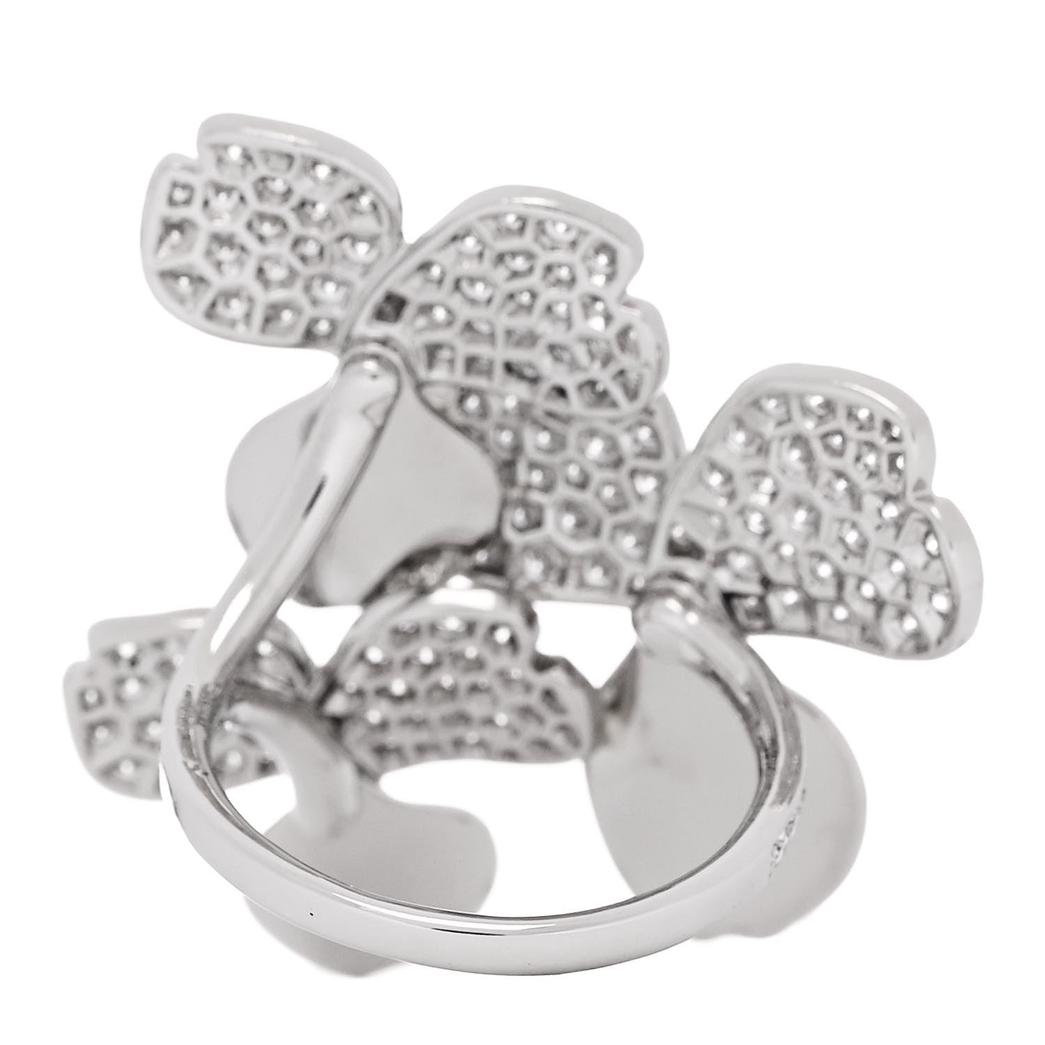 Tiffany Platinum Diamond Paper Flowers Cluster Ring 52 6 4 of 7