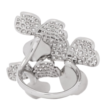 Tiffany Platinum Diamond Paper Flowers Cluster Ring 52 6 4 of 7