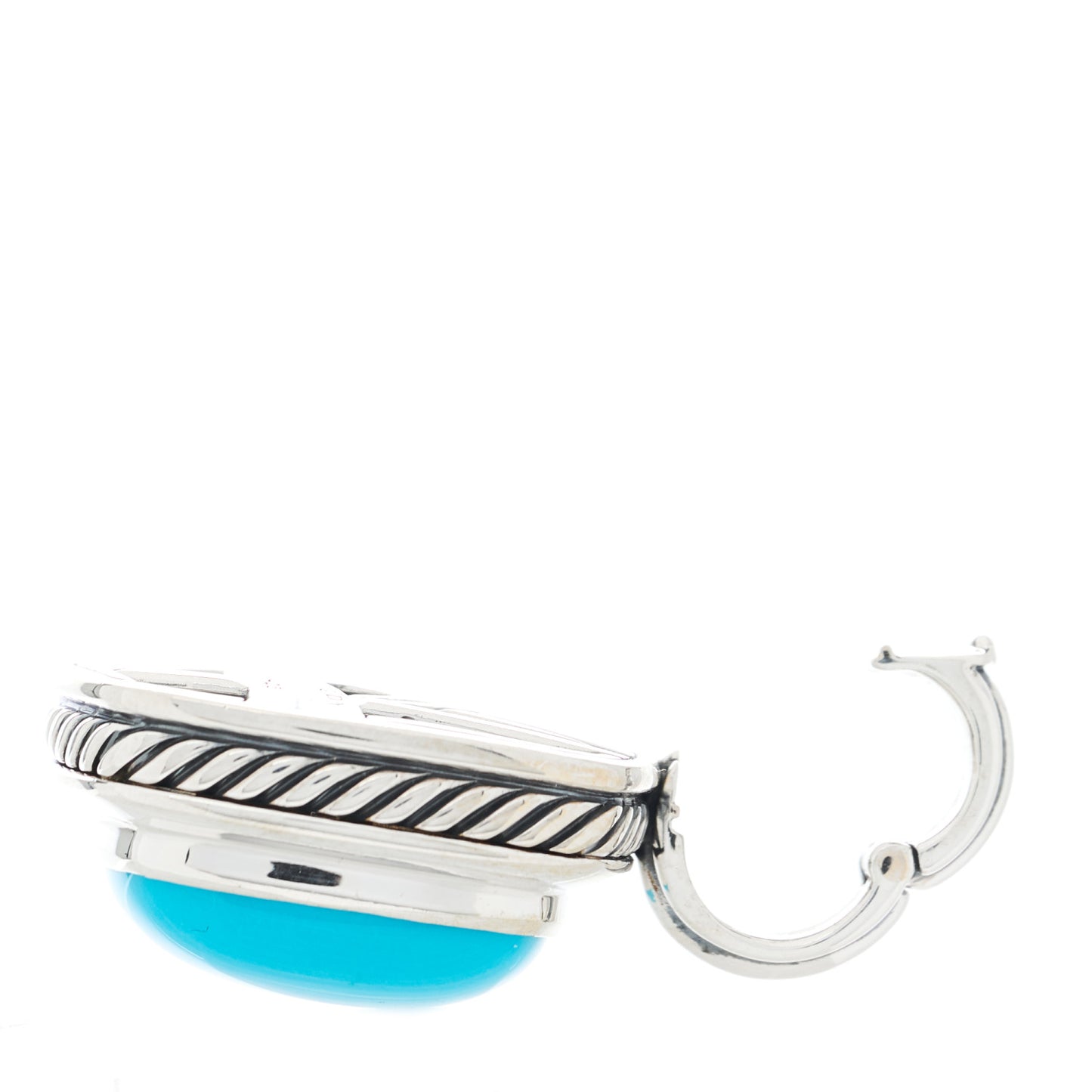 Sterling Silver Turquoise 17mm Albion Enhancer Pendant