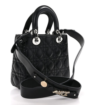 Christian Dior Lambskin Cannage Small My ABCDior Lady Dior Black 2 of 10