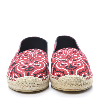 Saint Laurent Bandana Print Canvas Espadrilles 36.5 Red 2 of 9