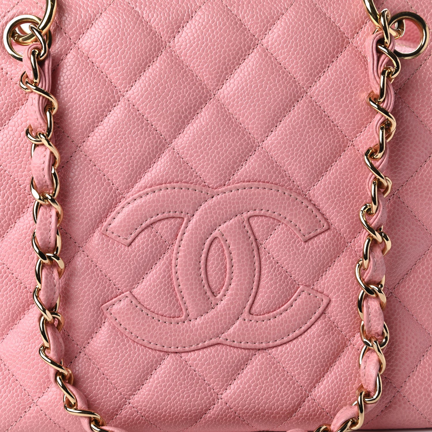 Chanel Caviar Quilted Petit Timeless Shopping Tote PTT Pink 10 of 11