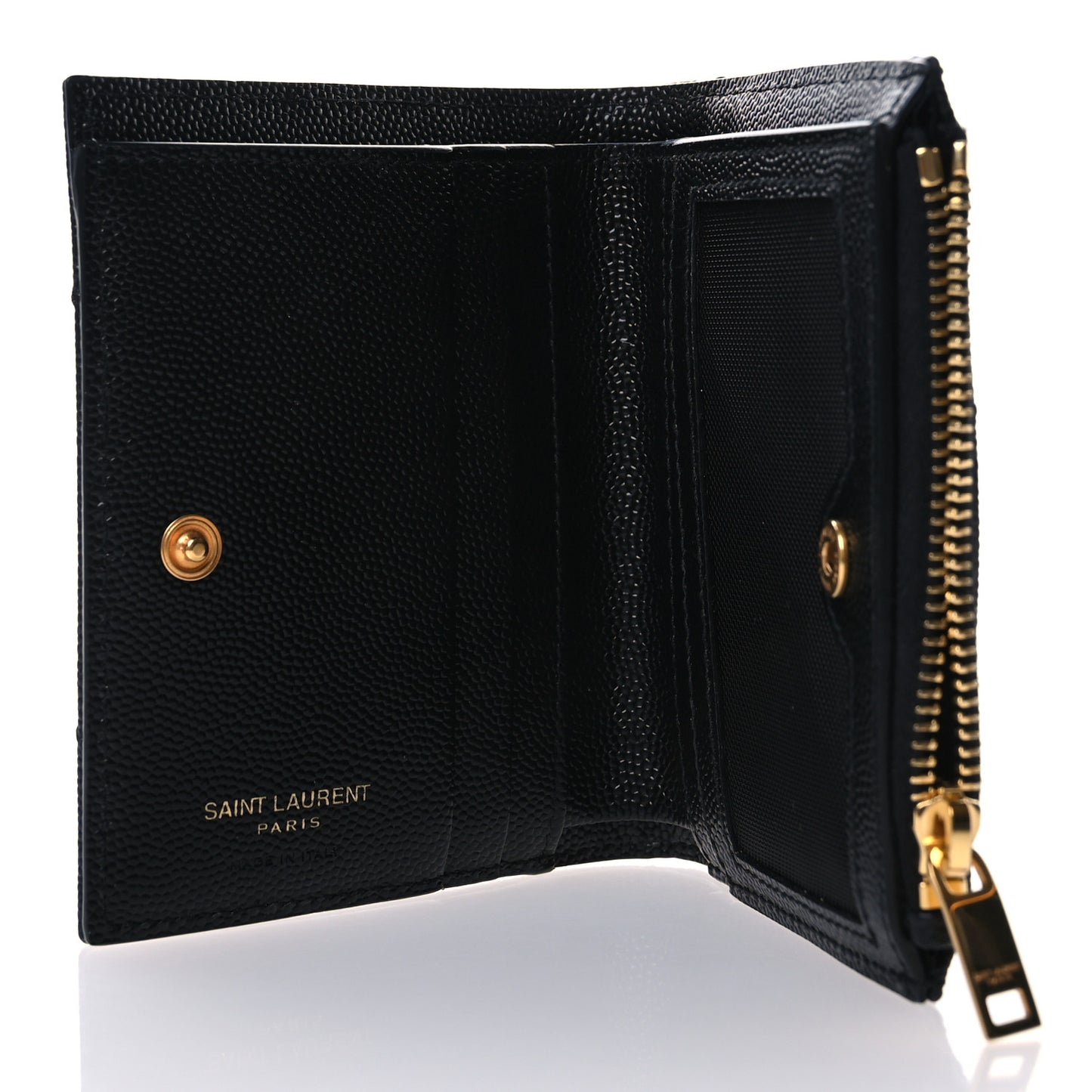 Grain De Poudre Matelasse Chevron Monogram Zipped Card Case Black