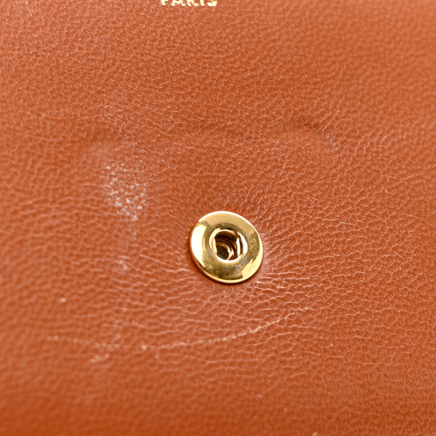Celine Shiny Calfskin Triomphe Compact Wallet Natural Tan 8 of 8