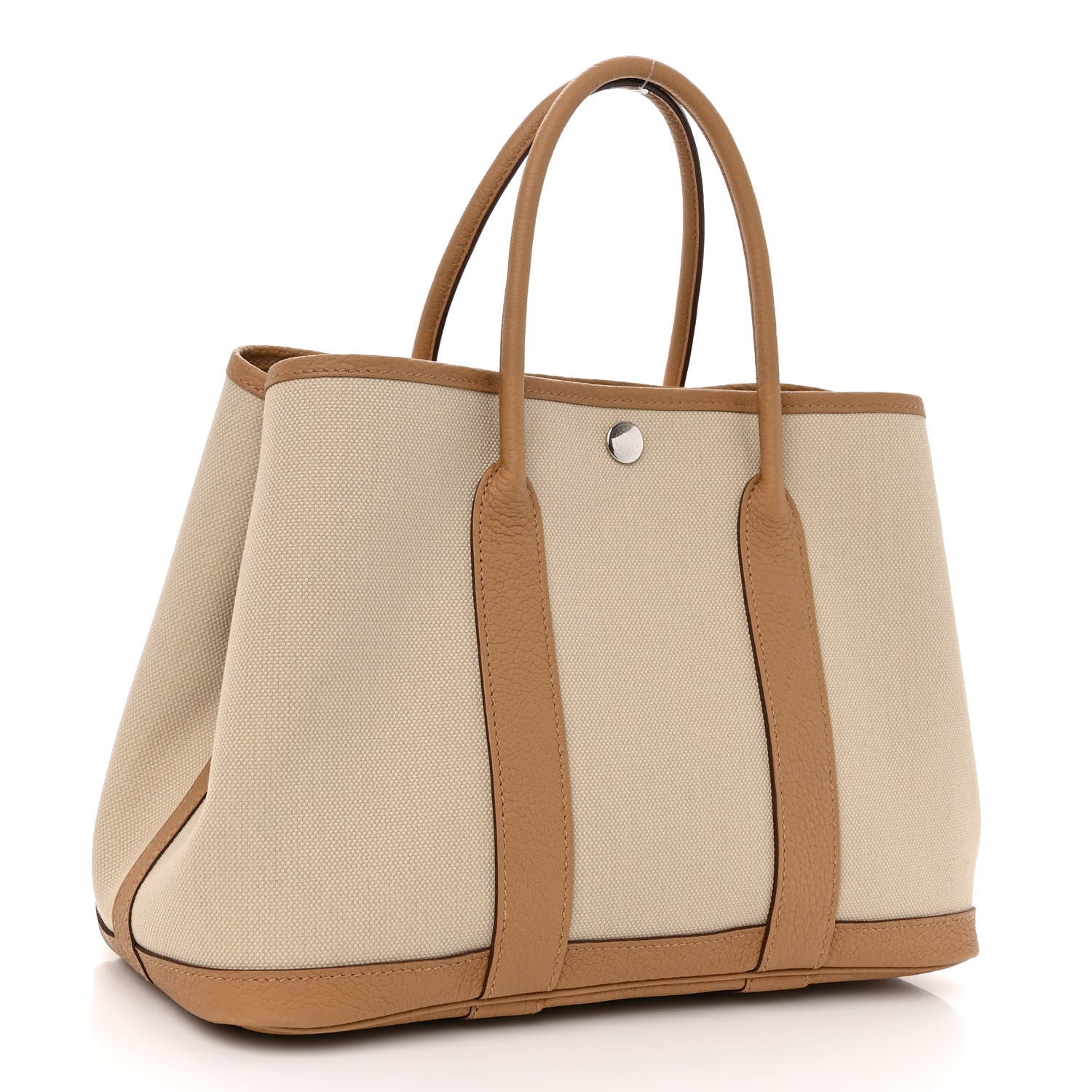 Hermes Toile Militaire Vache Country Garden Party 30 TPM Tote Beton Etoupe 3 of 11