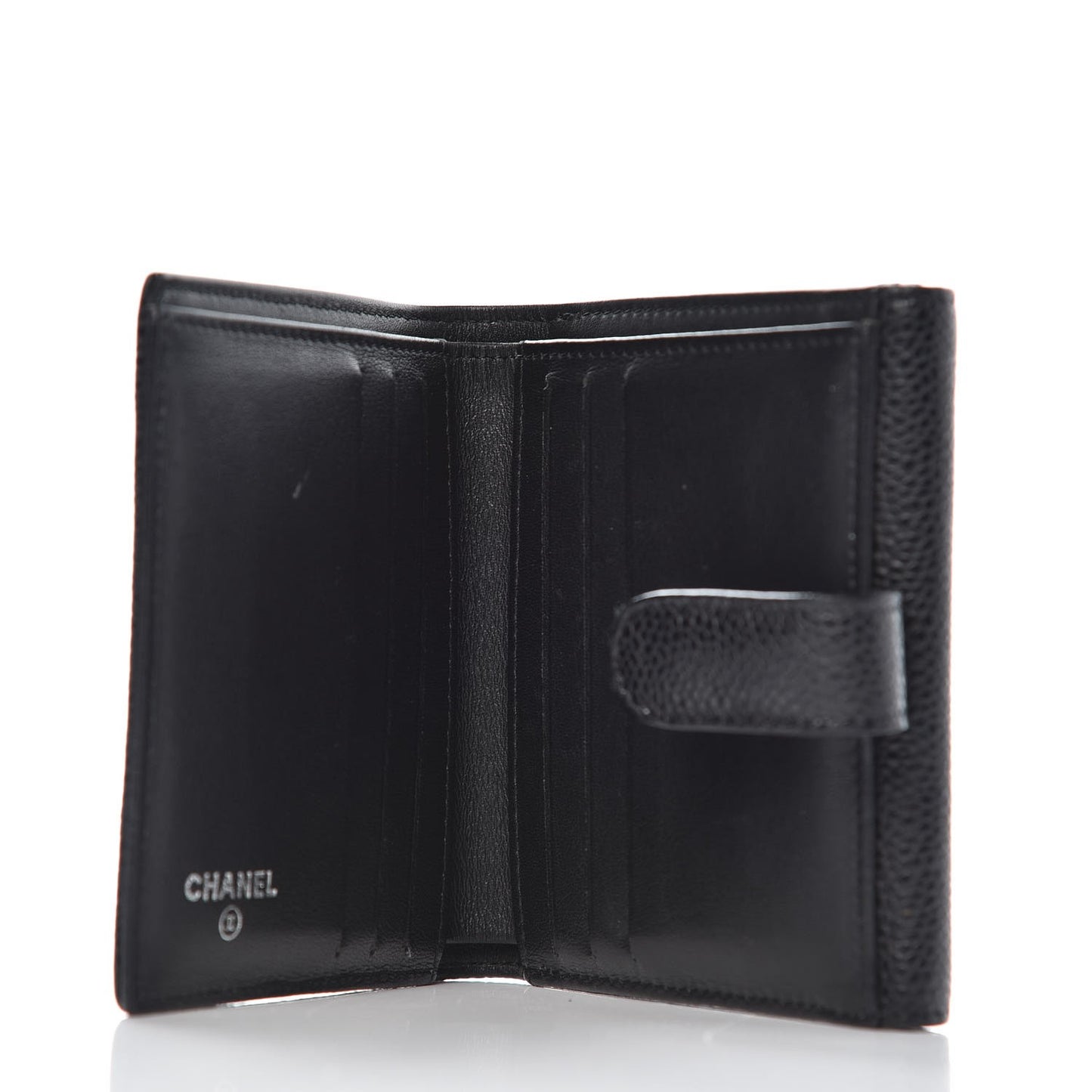 Caviar Timeless CC Compact French Wallet Black