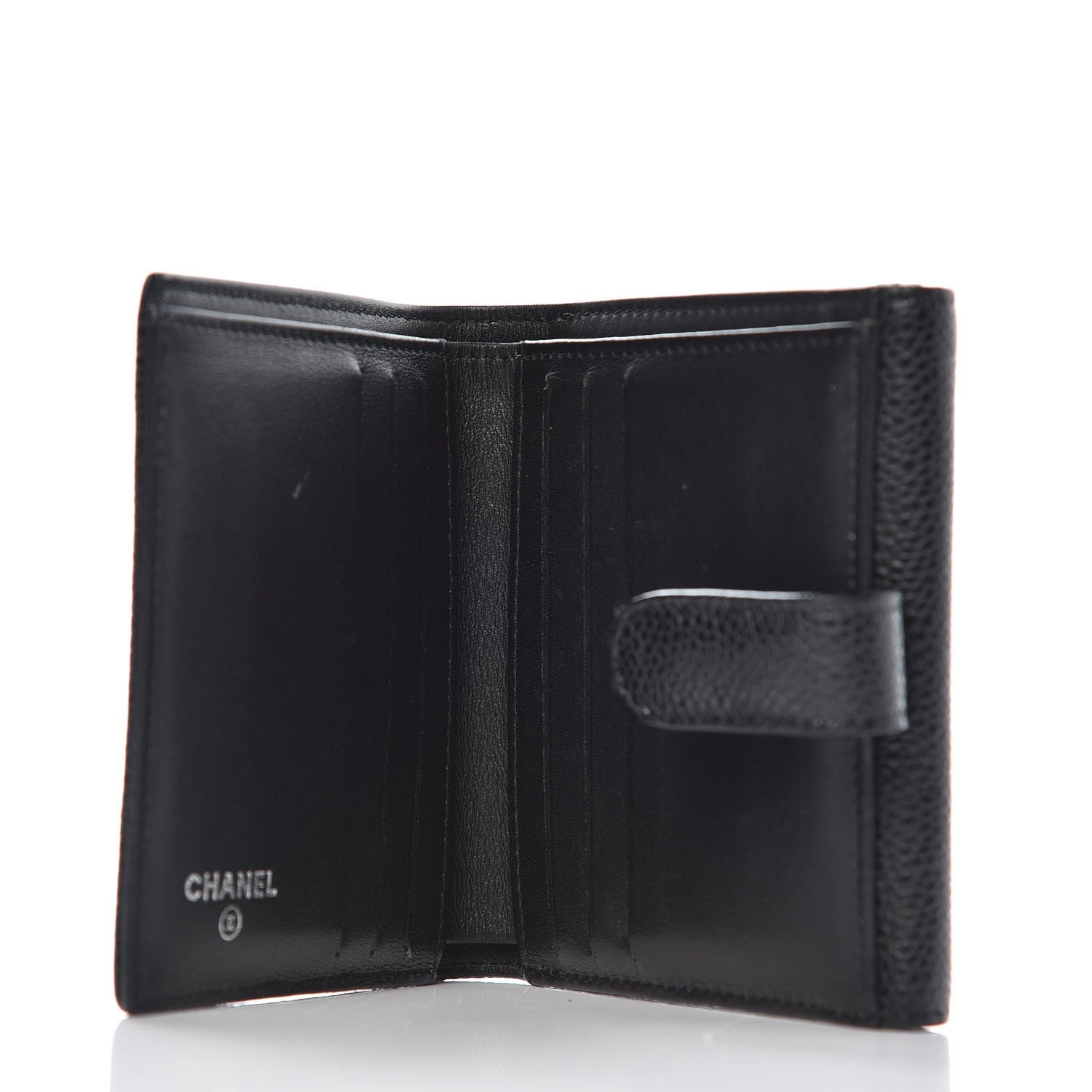 Chanel Caviar Timeless CC Compact French Wallet Black 5 of 8