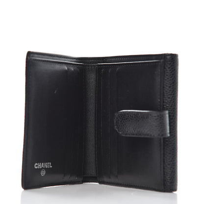 Chanel Caviar Timeless CC Compact French Wallet Black 5 of 8