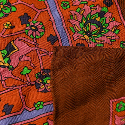 Hermes Cashmere Silk Tabriz Shawl 140 2 of 9