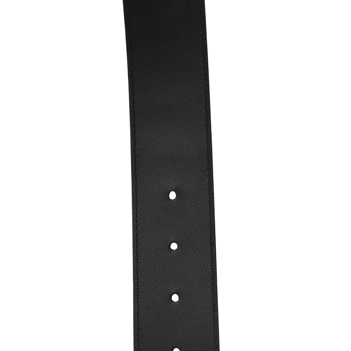 Moon Calfskin Pearl Double G 40mm Belt 80 32 Black Cream