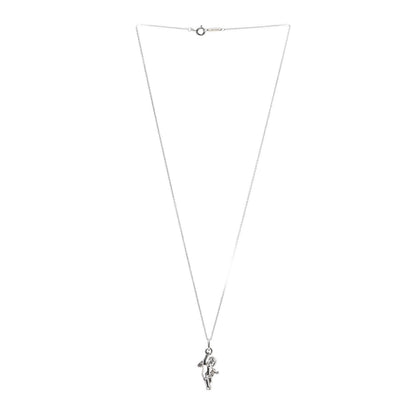 Tiffany Sterling Silver Cherub Pendant Necklace 3 of 6