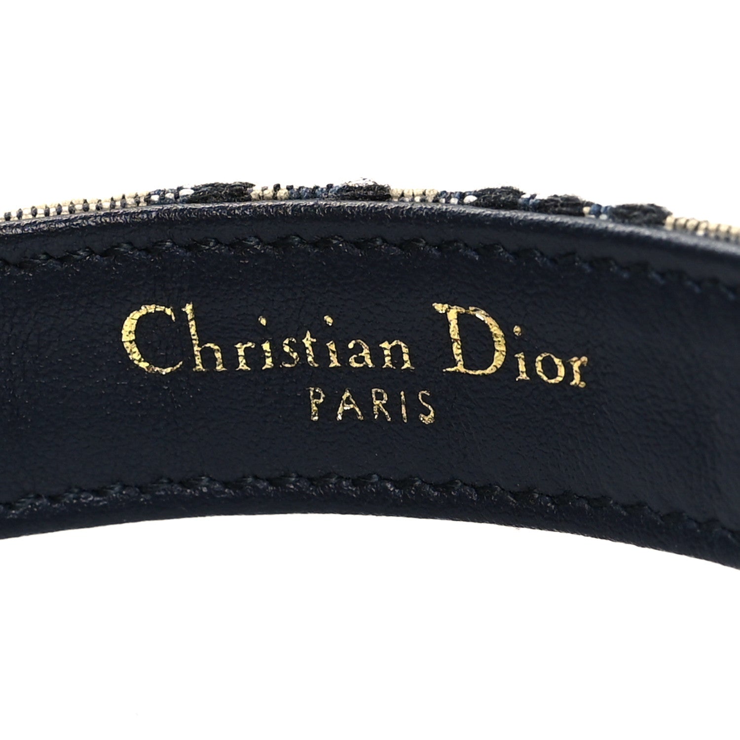 Christian Dior Jacquard Oblique 20mm Saddle Belt 80 32 Blue 5 of 6