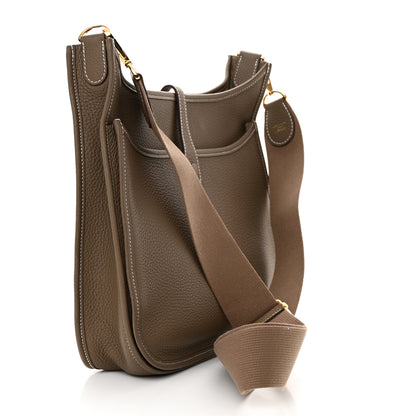 Hermes Taurillon Clemence Evelyne III PM Etoupe 3 of 11