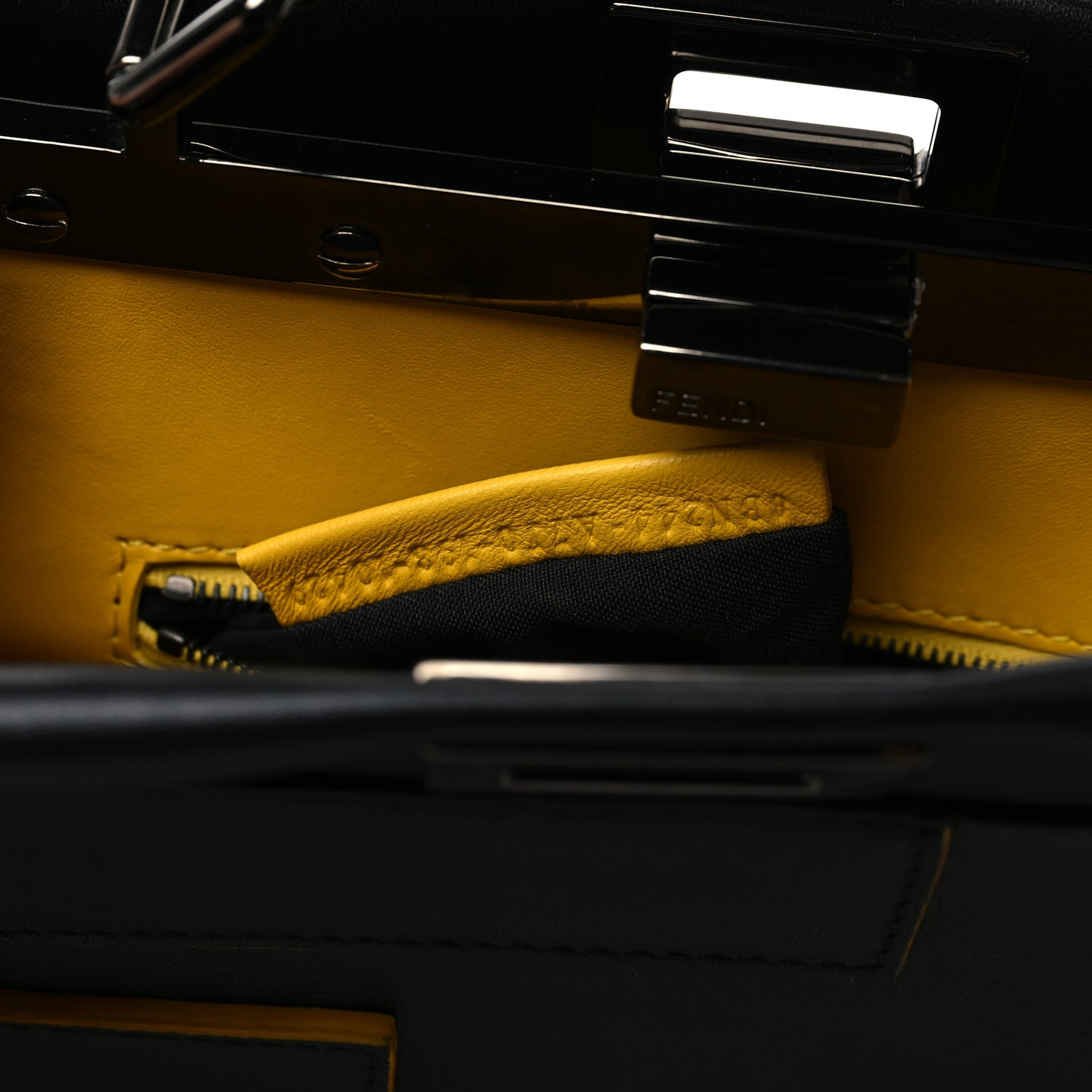 Nappa FF Mini Peekaboo Iconic Satchel Black Sunflower