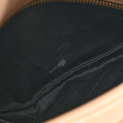 Saint Laurent Lambskin Quilted Toy Loulou Puffer Monogram Chain Satchel Dark Beige 13 of 19