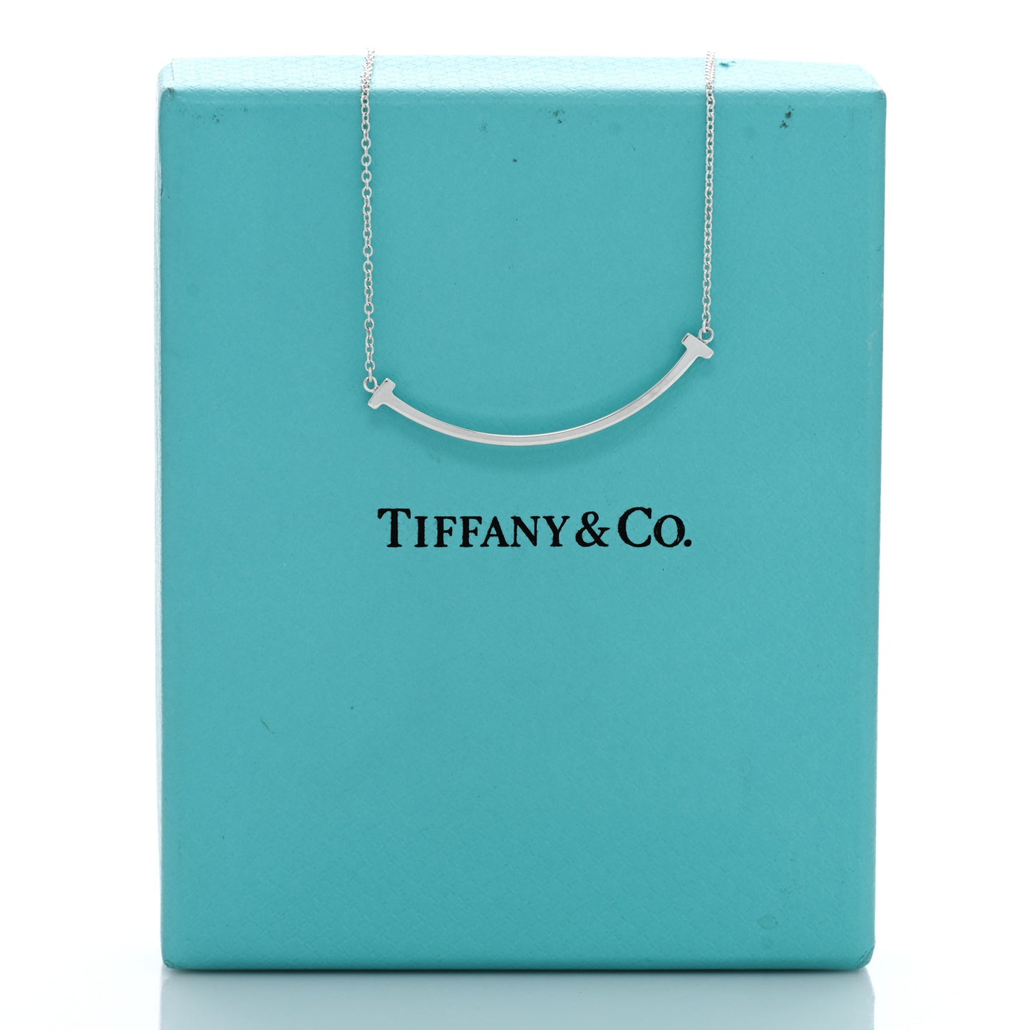 Sterling Silver Small T Smile Pendant Necklace