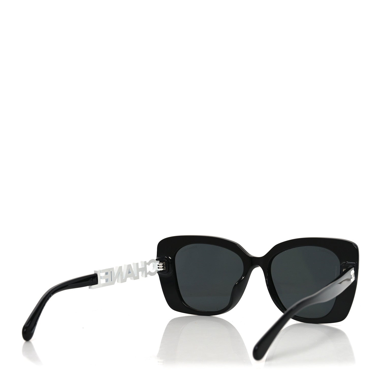 Chanel Acetate Strass Square Sunglasses 5422-B-A Black White 3 of 7