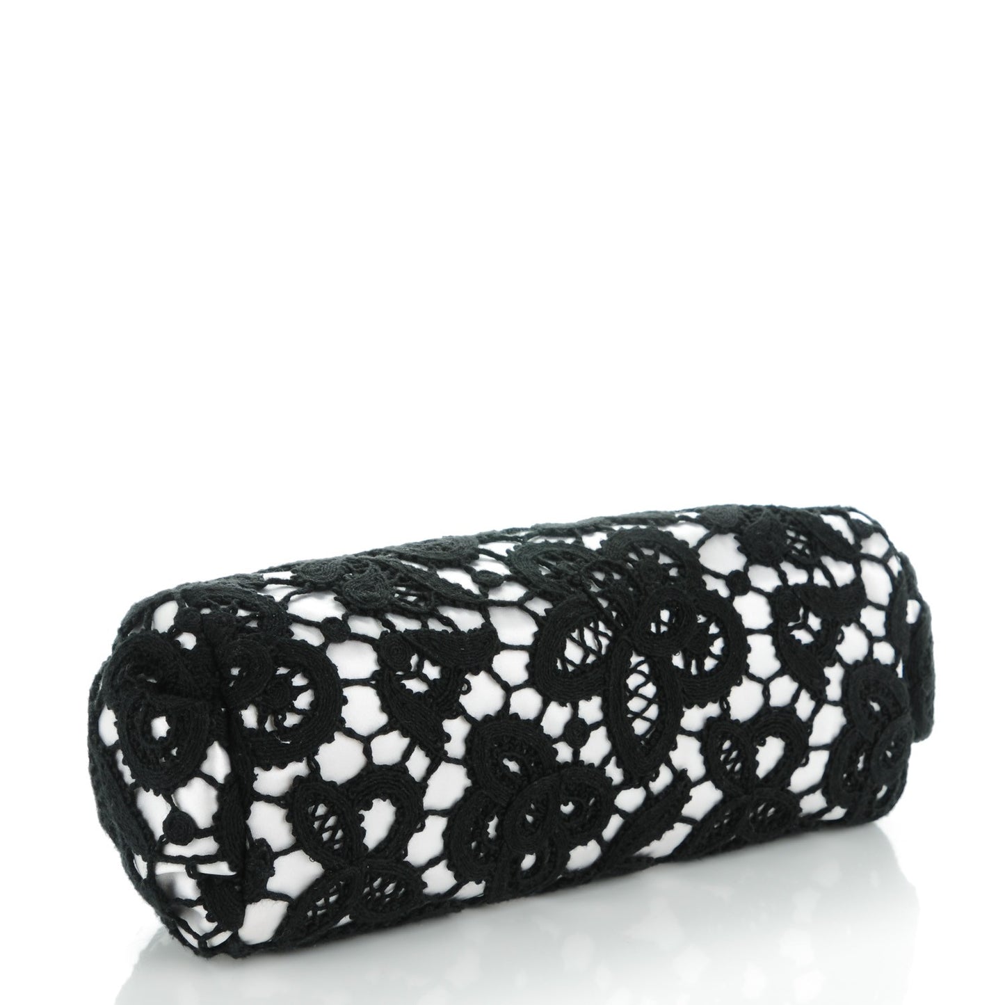 Lace Timeless Perfume Bottle Top Clutch Black White