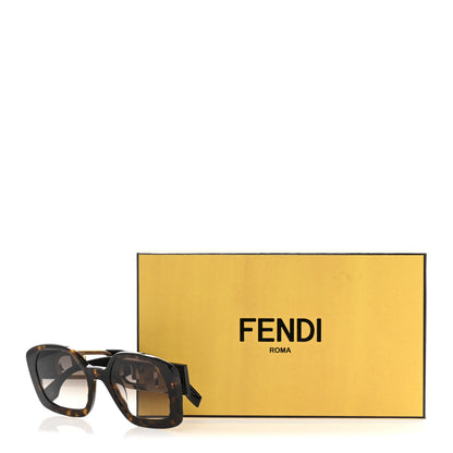 Fendi Acetate O'Lock Square Sunglasses FE40048U Tortoise 8 of 8
