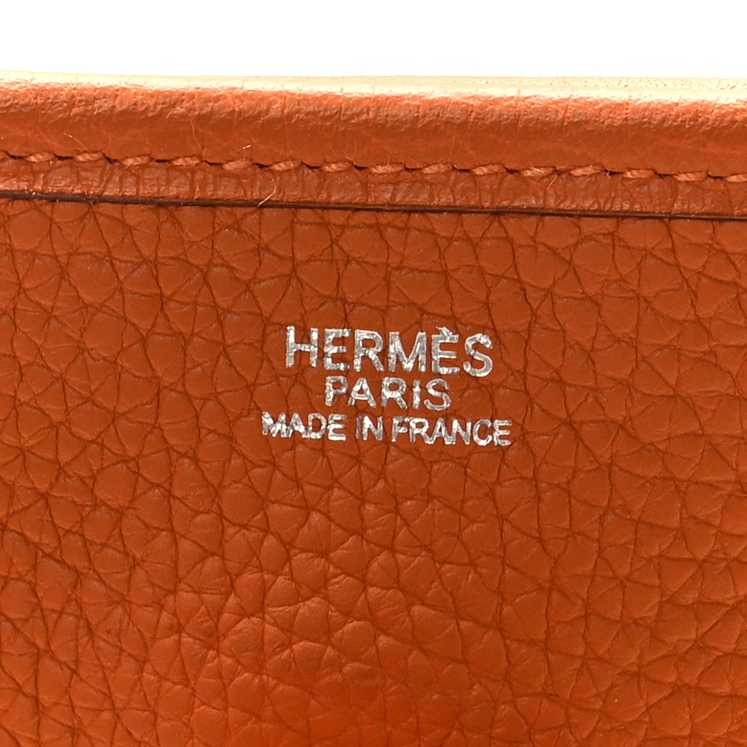 Hermes Taurillon Clemence Evelyne PM Orange 6 of 9