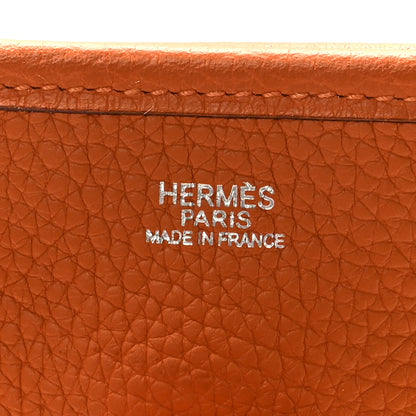 Hermes Taurillon Clemence Evelyne PM Orange 6 of 9