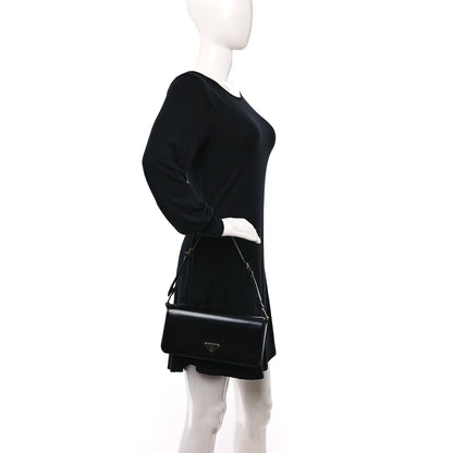 Prada Spazzolato Femme Flap Shoulder Bag Black 2 of 8