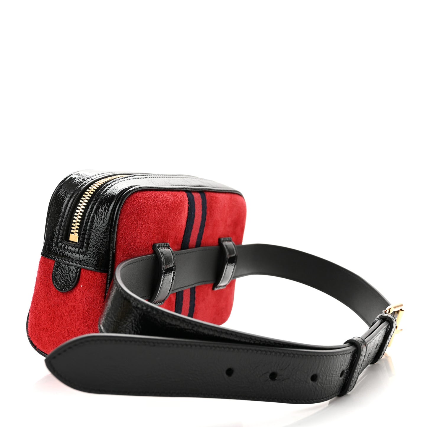 Suede Small Ophidia Belt Bag 85 34 Hibiscus Red