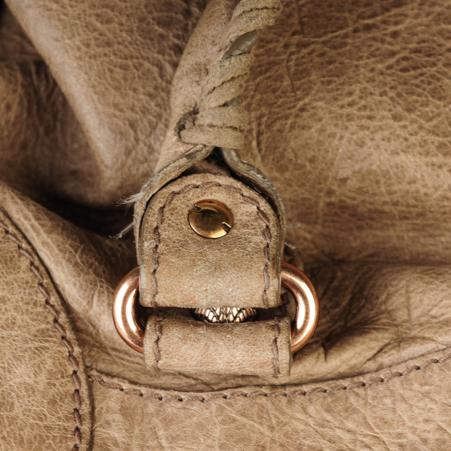 Agneau Giant 12 Rose Gold Hardware Velo Gris Poivre