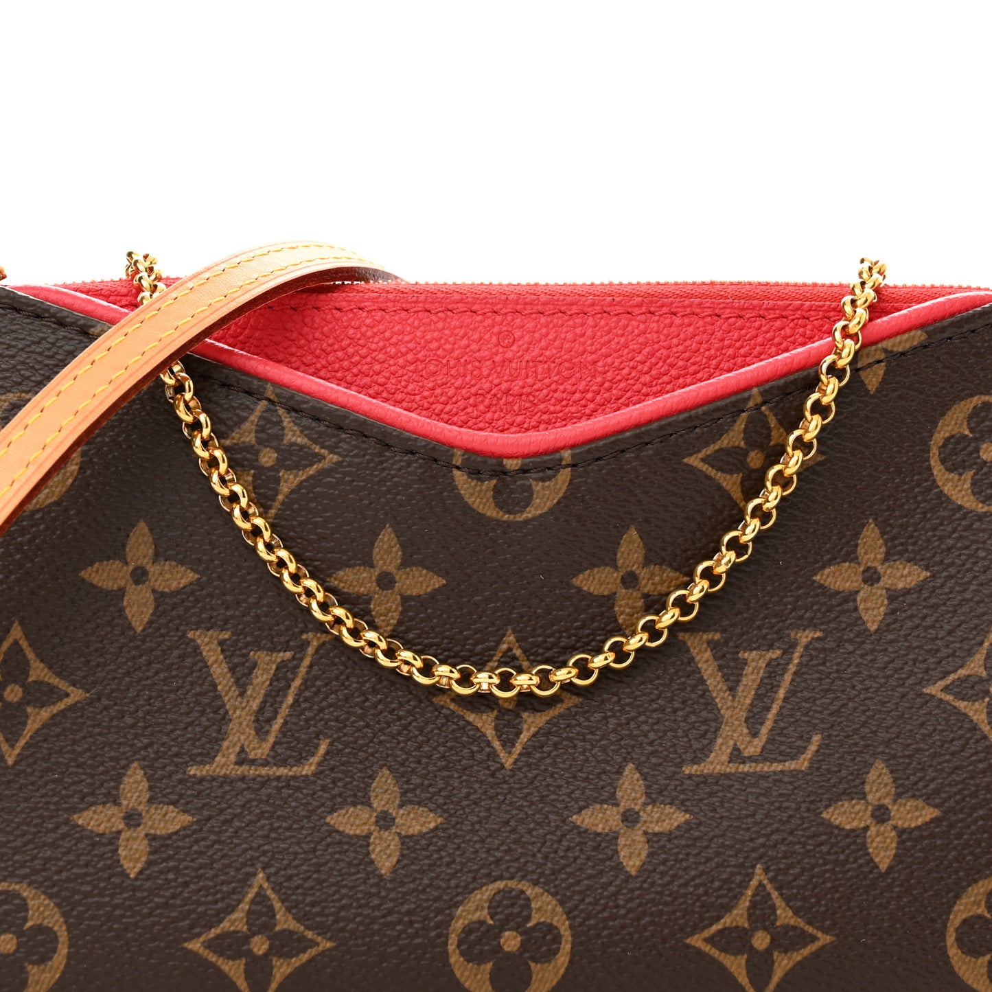 Monogram Pallas Clutch Cherry