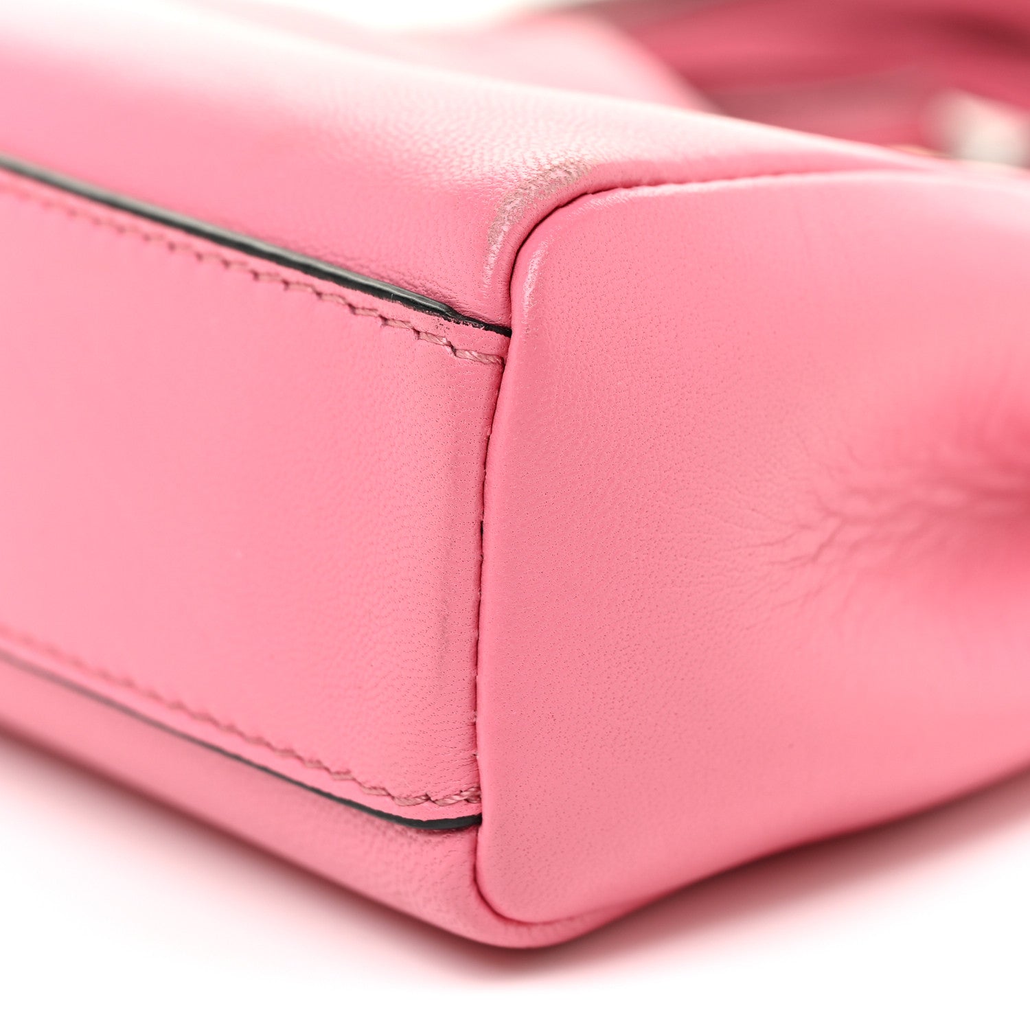 Fendi Shiny Nappa Micro Peekaboo Iconic Satchel Rosa Fluo 18 of 30