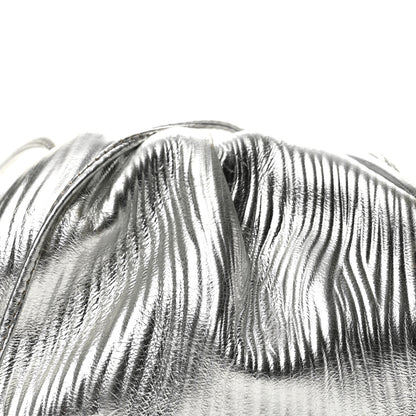 Bottega Veneta Metallic Bark Calfskin The Mini Pouch Silver 8 of 11