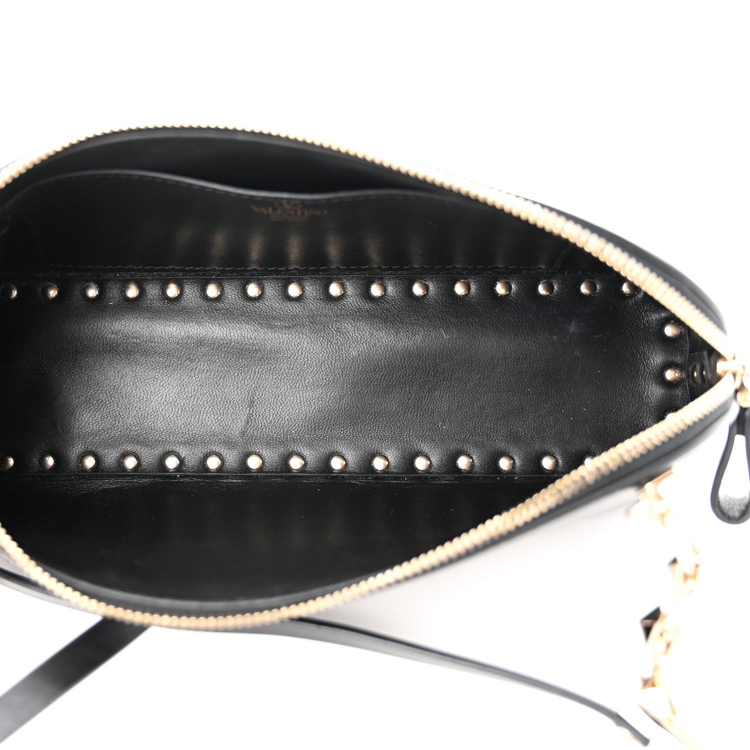 Valentino Garavani Smooth Calfskin Rockstud East West Crossbody Clutch Bag Black 5 of 11