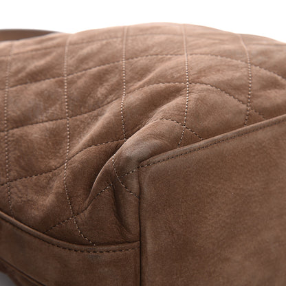 Chanel Suede Calfskin Small On My Shoulder Drawstring Bag Brown 11 of 13