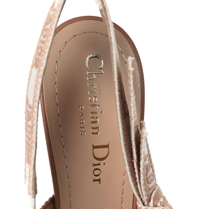 Christian Dior Fabric Ribbon Dot Embroidered J'adior Slingback 65mm Pumps 36 Rose De Ven 7 of 9