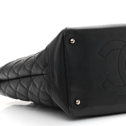 Chanel Calfskin Quilted Small Easy Shopping Tote Black 9 of 12