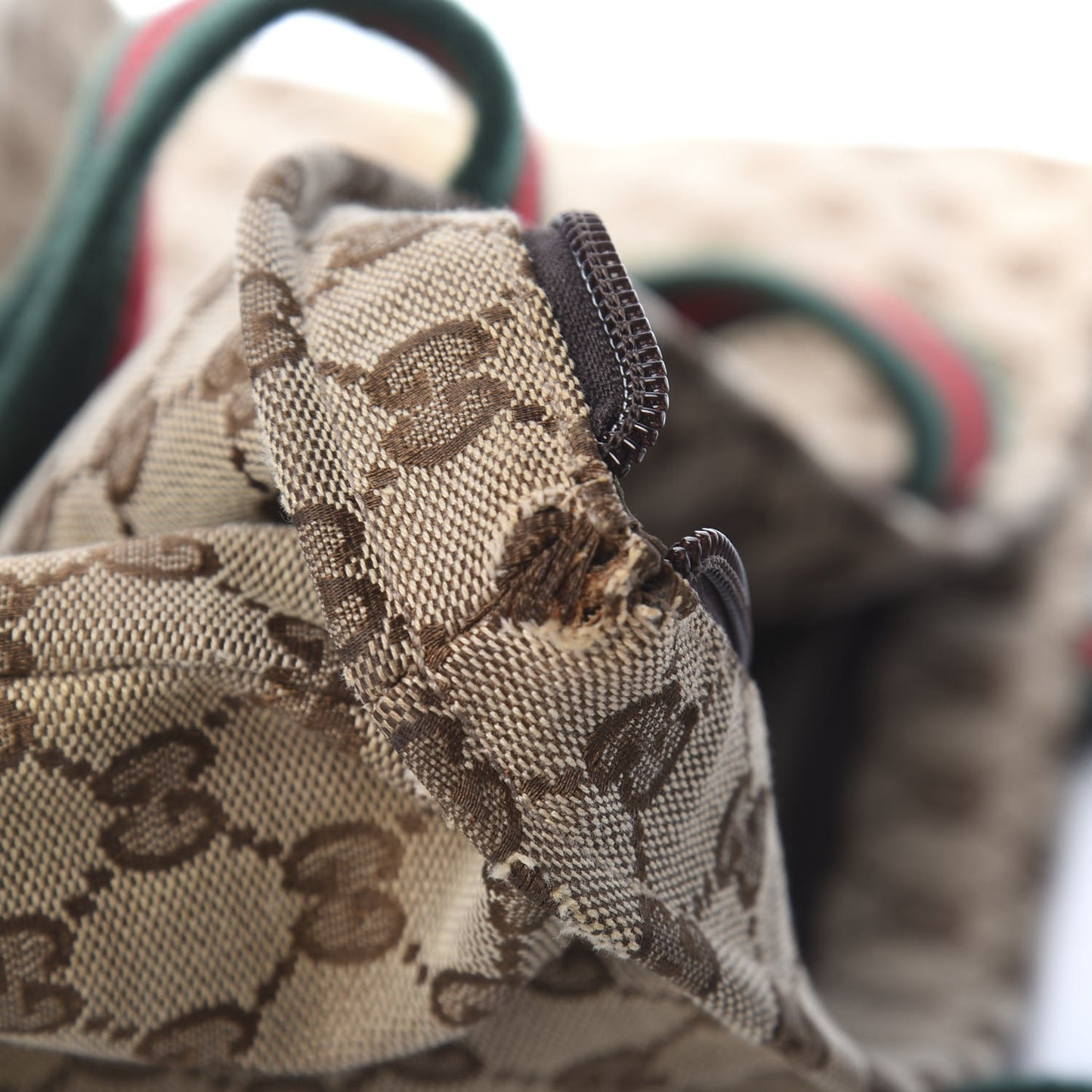 Monogram Web Large Diaper Tote Brown