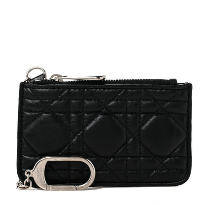 Christian Dior Lambskin Cannage Lady Dior Key Pouch Black 1 of 8