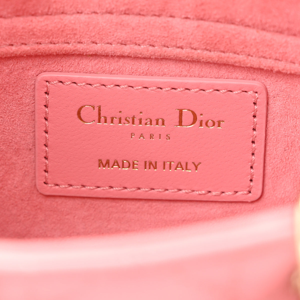 Lambskin Cannage Micro Lady D-Joy Pink