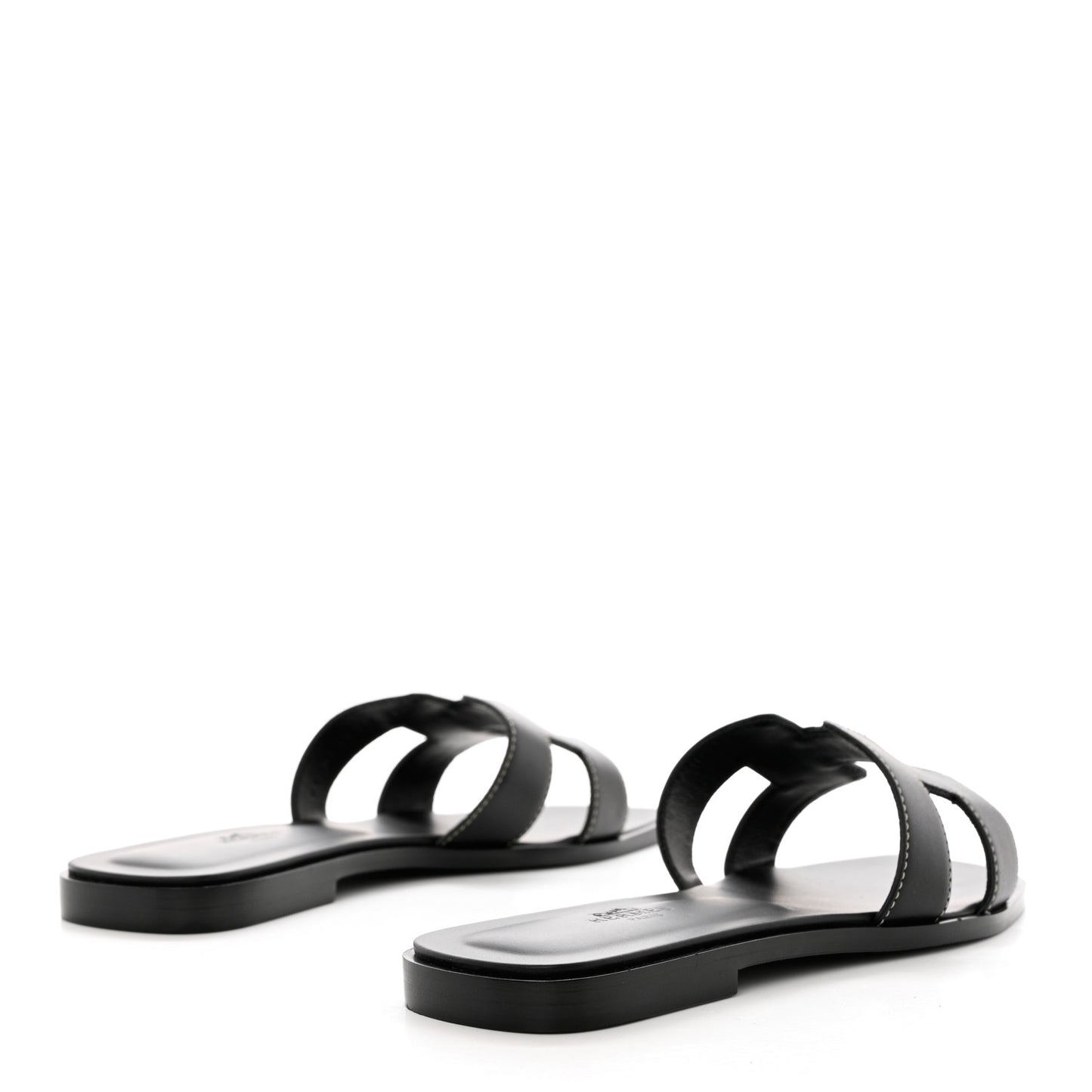 Box Calfskin Oran Sandals 38 Black