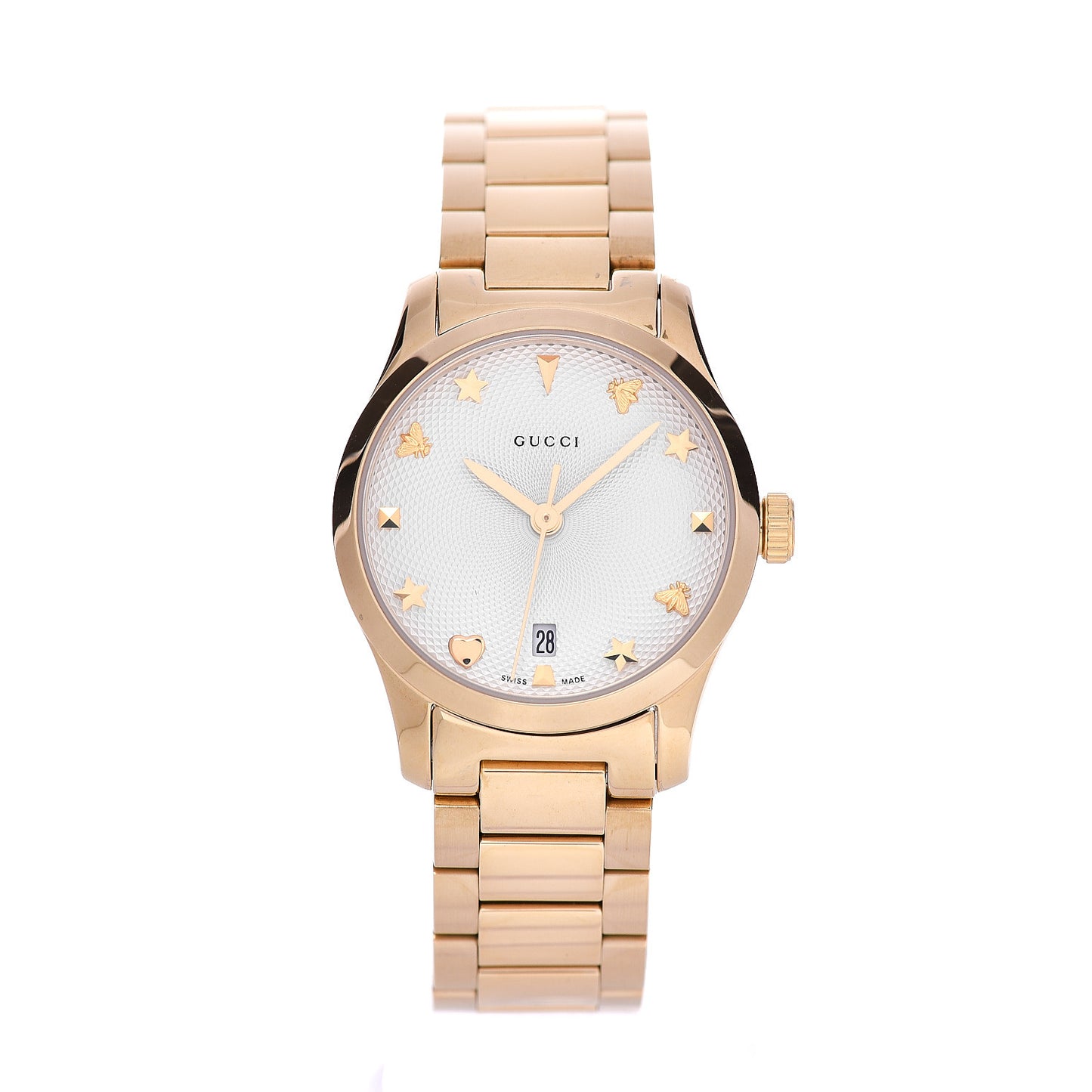 Stainless Steel 27mm G-Timeless Charm Quartz Watch Gold