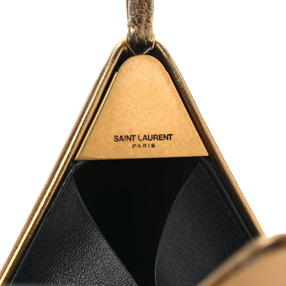 Saint Laurent Metallic Lambskin Pyramid Clutch Brome 8 of 8